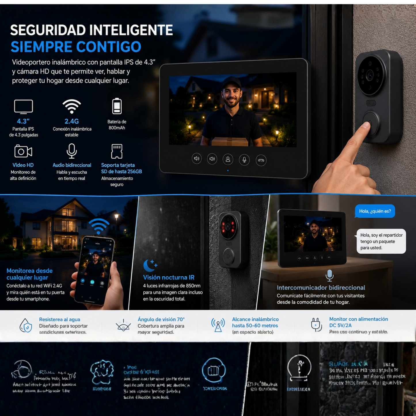 Cámara HD y Visión Nocturna